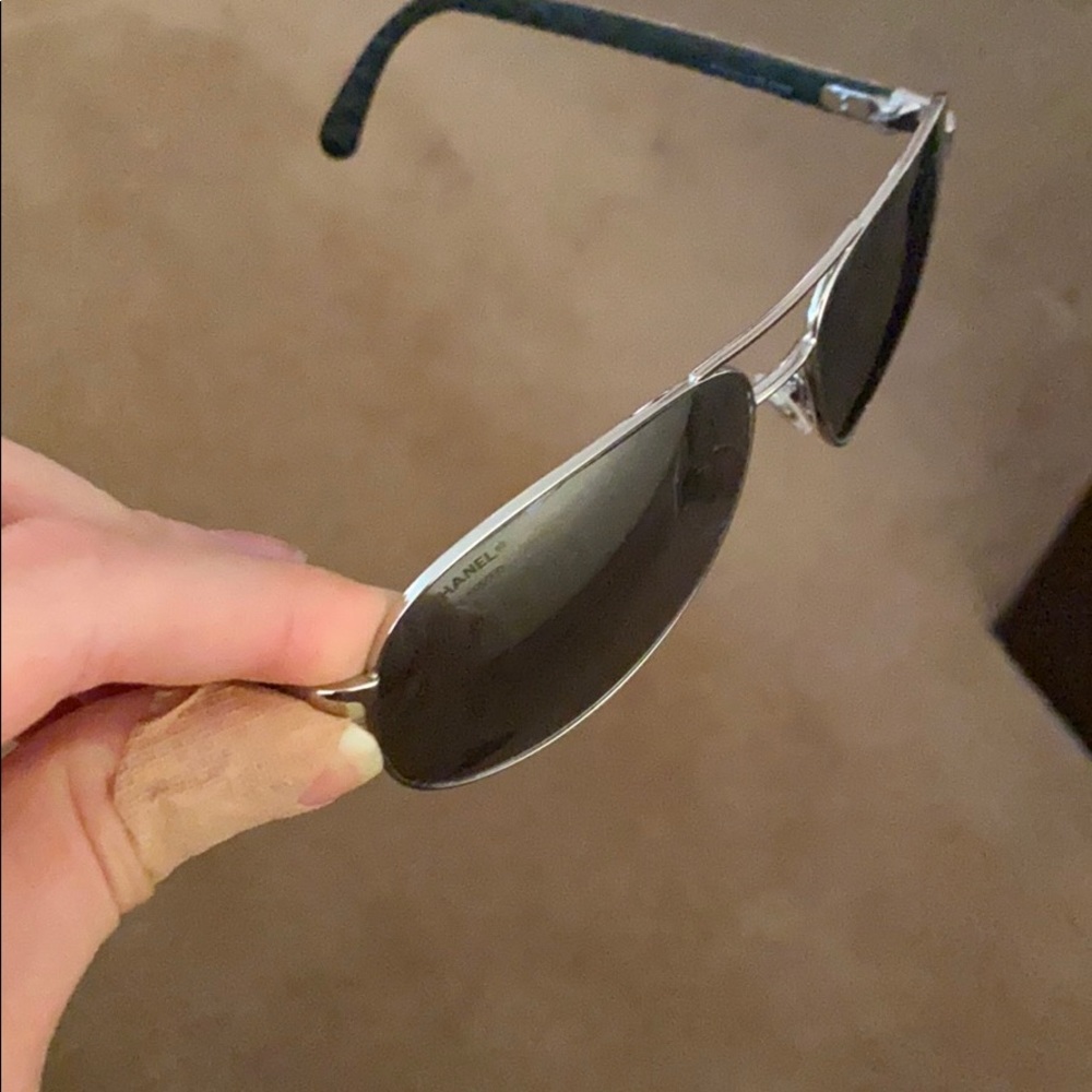 COPY - Chanel white and silver sunglasses